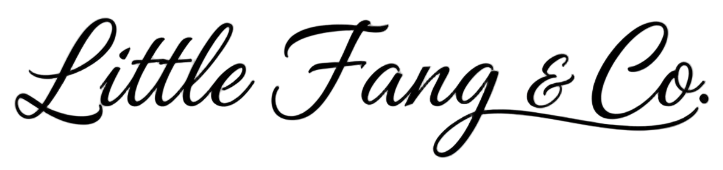 Schwarzer kursiv Schriftzug: Little Fang & Co